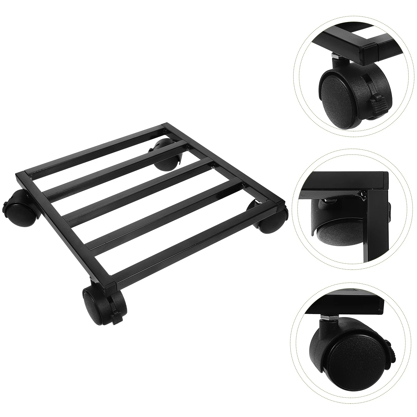 Подставка для цветочного горшка с роликом, сверхмощная роликовая тележка для растений, подвижная роликовая основа для растений, садовые внутренние и уличные держатели для цветов