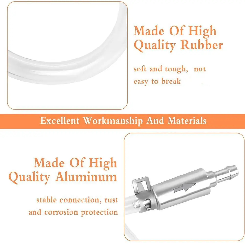 Hydraulic Brake Bleeder Tool Lockable Automotive Brake Fluid Bleeder Bleeding Hose With Non Return One Way Check Valve - view 6