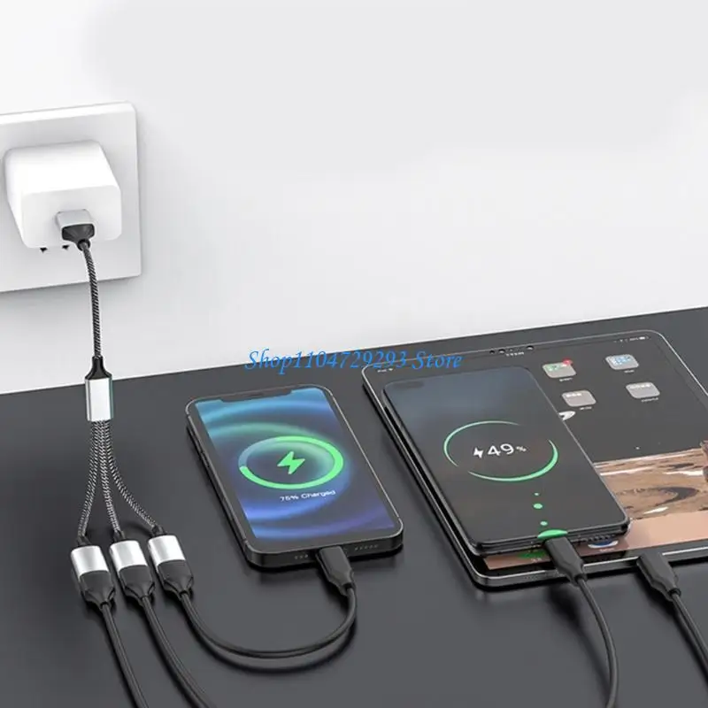 Cavo splitter USB 2.0 Y2GD con porta femmina 2xusb e tipo C per dati alimentazione