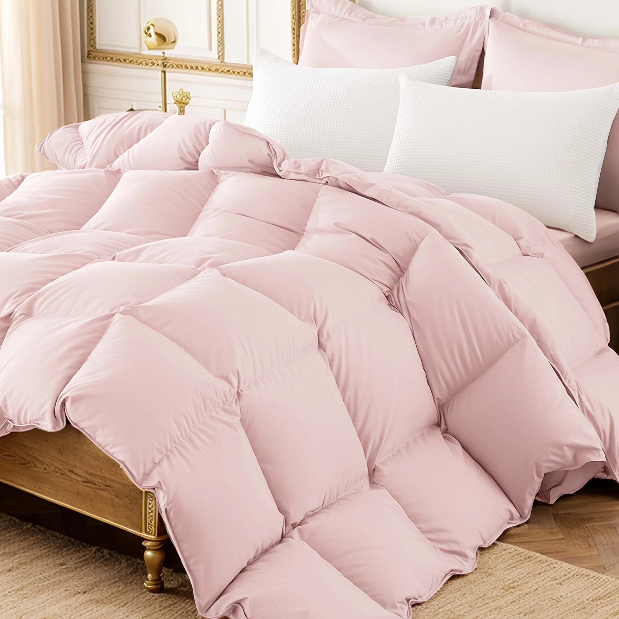 

Luxury 700+ Fill Power Goose Down Comforter - Ultra-Soft All-Season Bedspread, Quilted Duvet Insert in Palatial/King/Queen/Twin