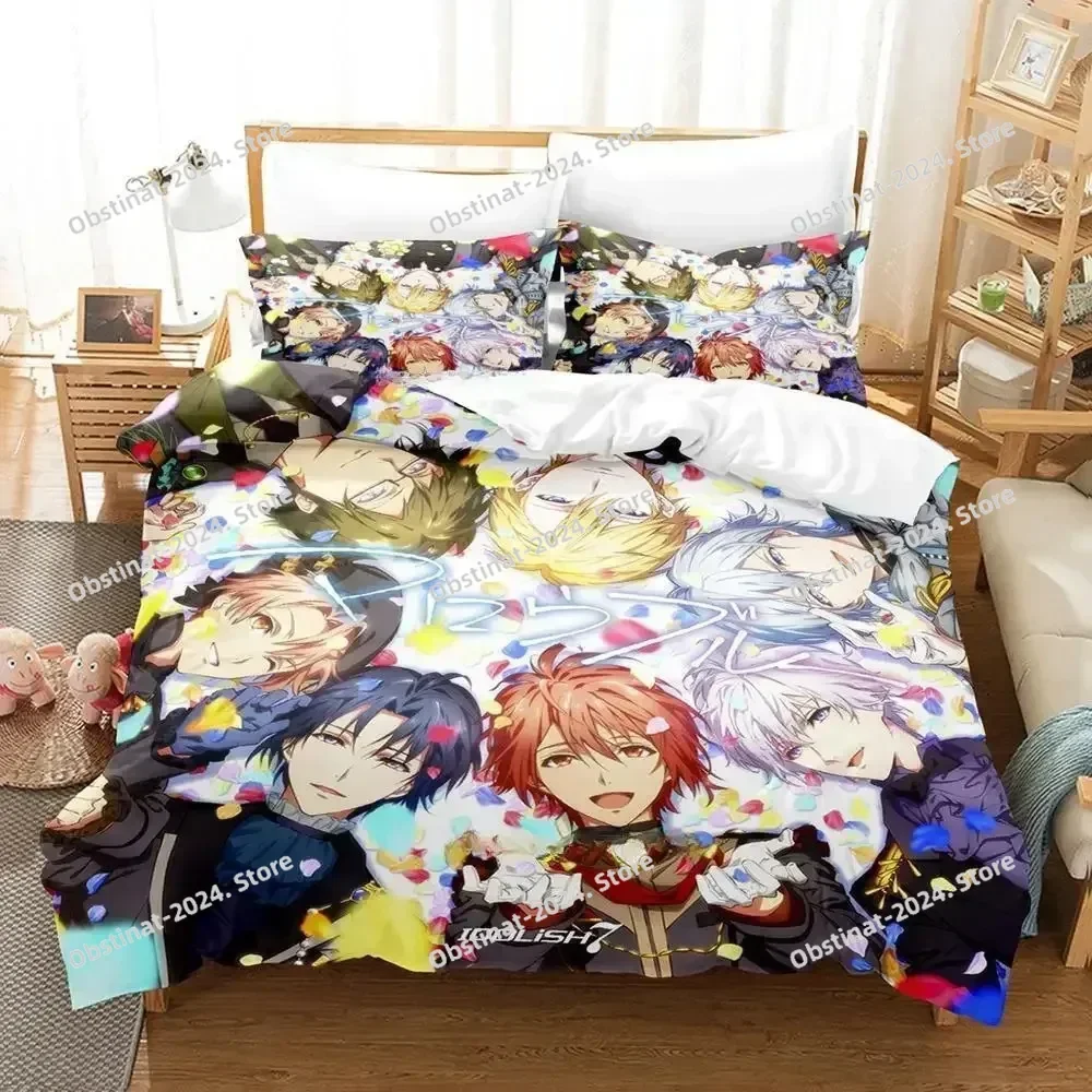 3D Anime Game IDOLiSH7 Bedding Set Single Twin Print Bed Set With Pillowcase Bed Duvet Cover Single Double Queen Super King Size