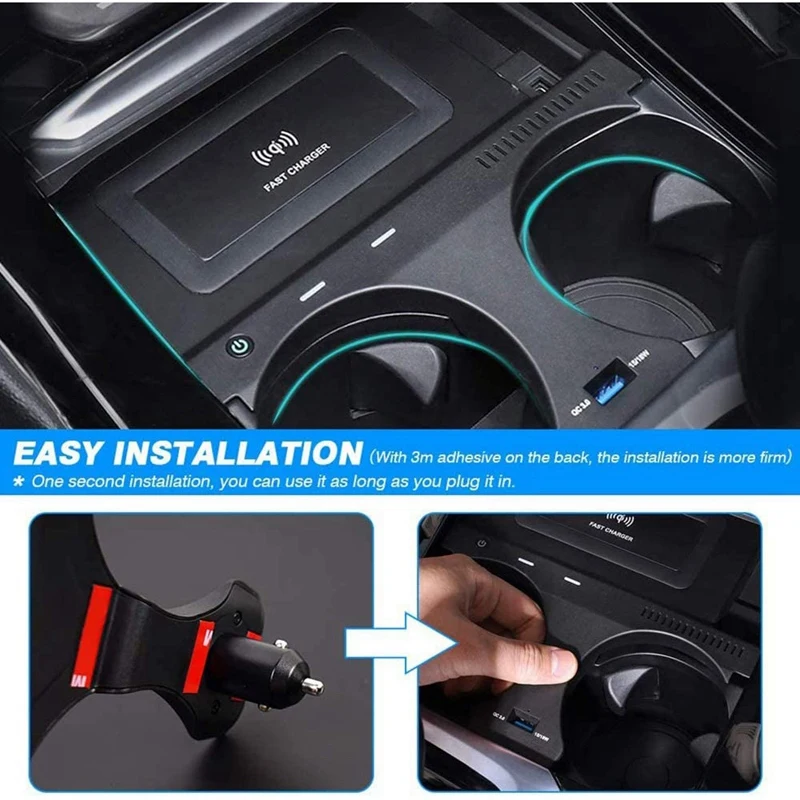 携帯電話用ワイヤレス充電器,bmw x3 g01 x4 g02 2018 2019 2020,bmw用,高速充電プレート