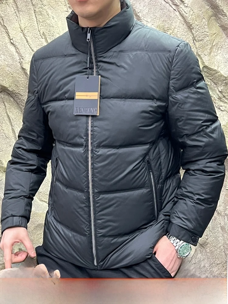 

High-End 85 Du down High Loosen Men's Winter Outdoor Waterproof Stand Collar down Jaet Windproof Floing Polyester