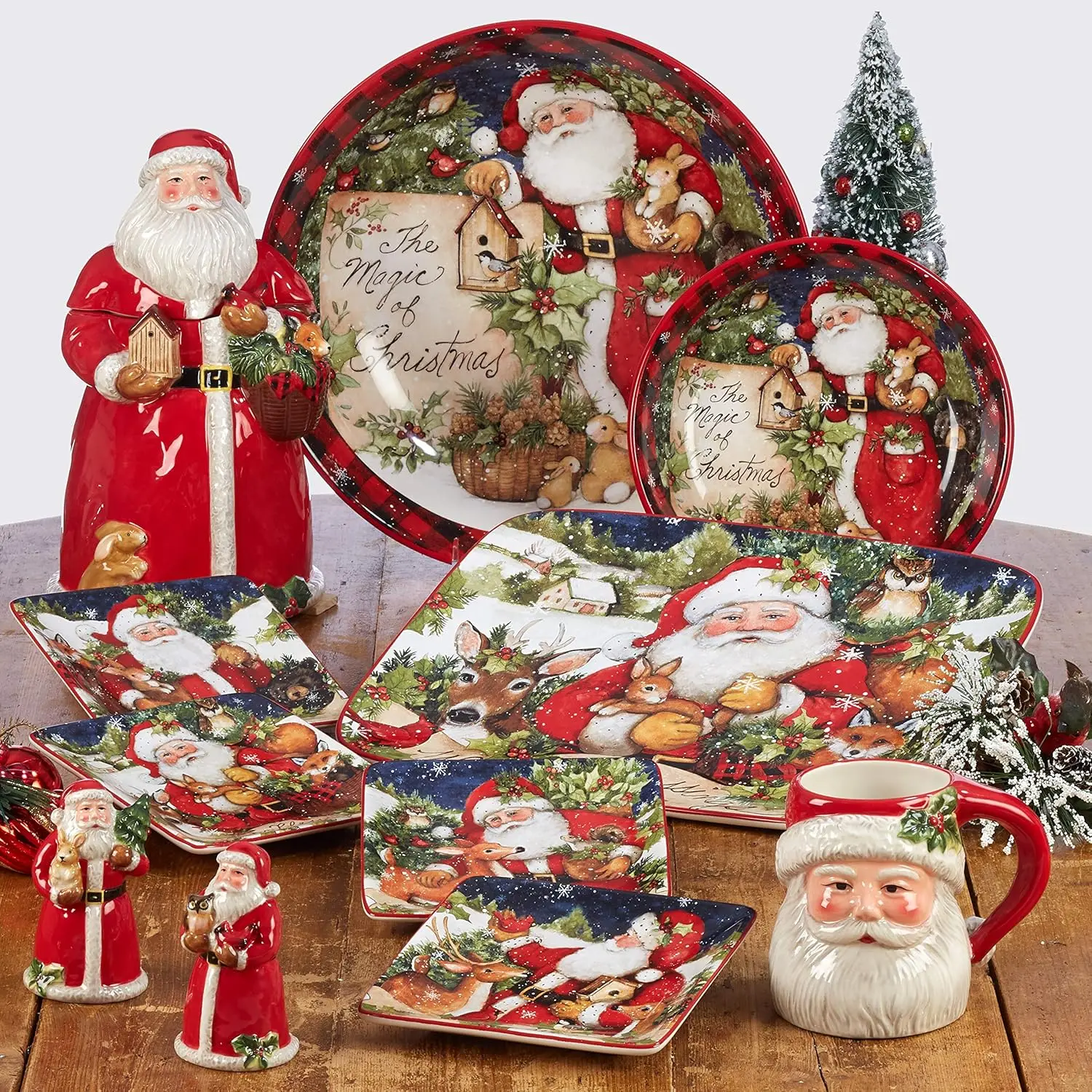 Magic of Christmas Snowman 9" Salad/Dessert Plates, Multicolored, Medium, Set of 4
