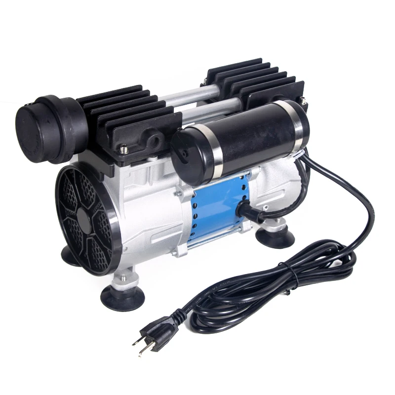 高品質 110/220V ミニピストンポンプ オイルレス＆静音 高度な携帯性 小型真空ポンプ AC電源