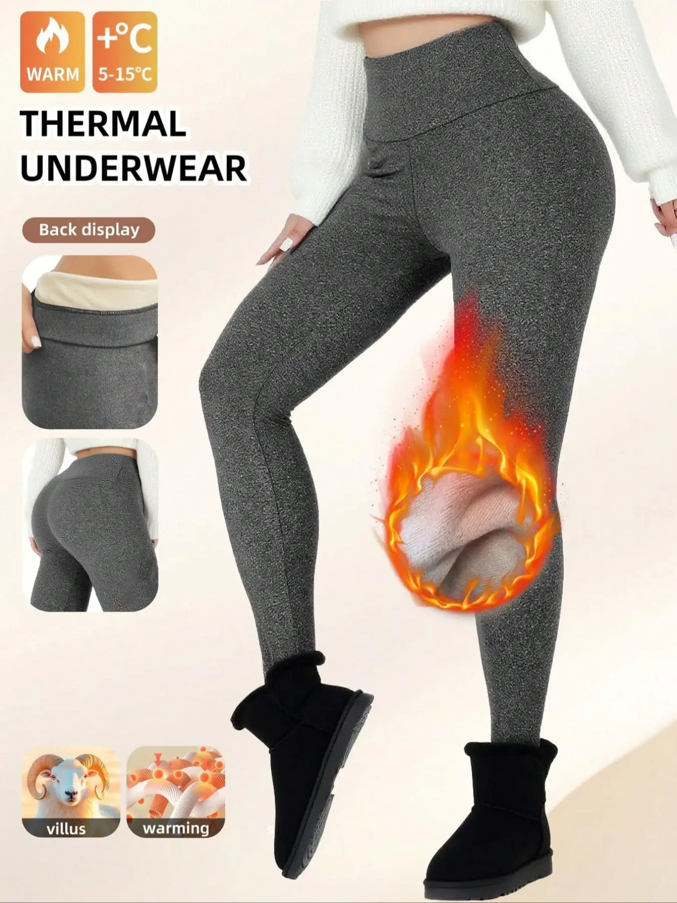 

Женские леггинсы на флисовой подкладке, зимние теплые компрессионные брюки с высокой талией, спортивная и повседневная одежда для женщин, уютные термоколготки для женщин