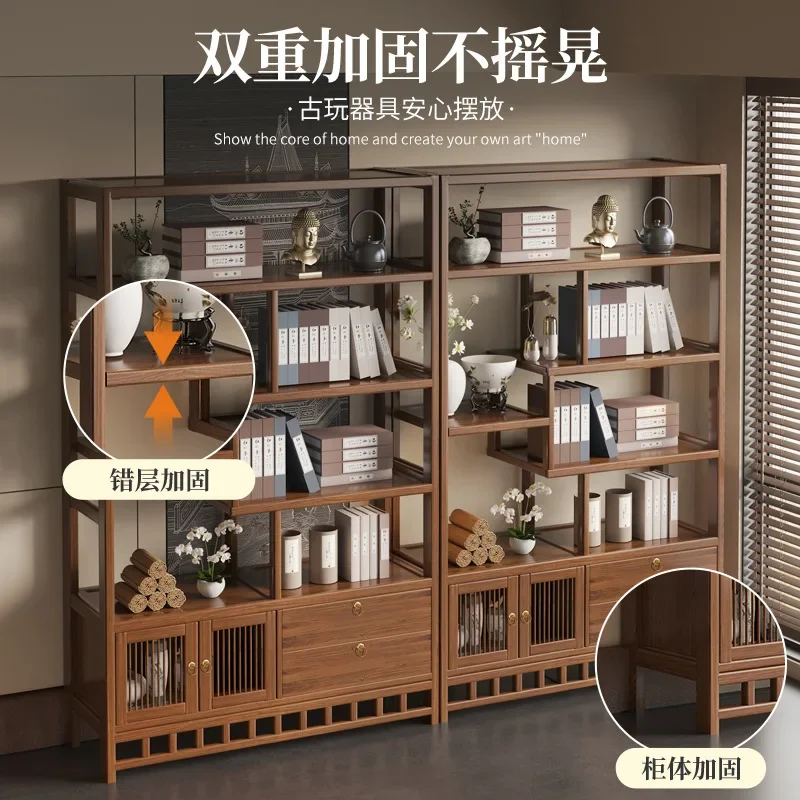 Nanzhu Bogu Frame Duobao Pavilion Small Zisha Pot Display Rack Chinese Tea Tea Room Shelf  Rack