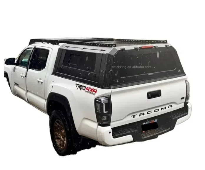 

Aluminum Truck Canopy For Tacoma Jeep Gladiator Waterproof Waterproof Camper Shell Smart Truck Accessories