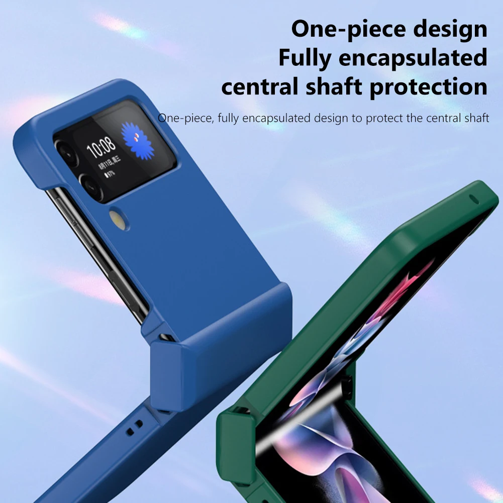 ฝาครอบพลาสติกกันกระแทกแบบบางพิเศษสำหรับ Galaxy Z Flip4 5G, ฝาครอบปกป้องเต็มรูปแบบด้านหลัง