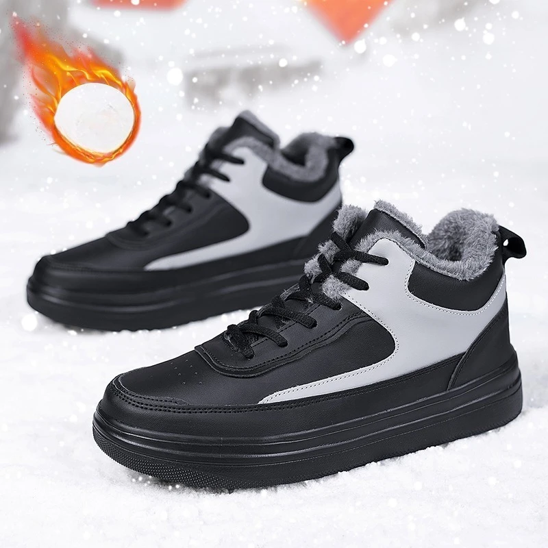 

Men's Winter Snow Boots Warm Comfortable Soft with Extra Sizes 46 47 48 for Cold Weather