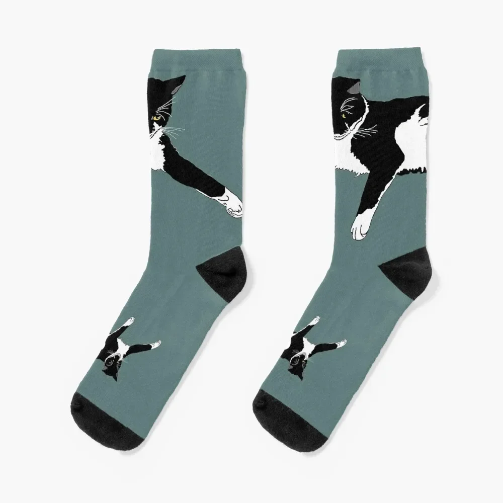 Cute Tuxedo Cat I want to play Socks FASHION anti-slip set short Socks For Man Women's