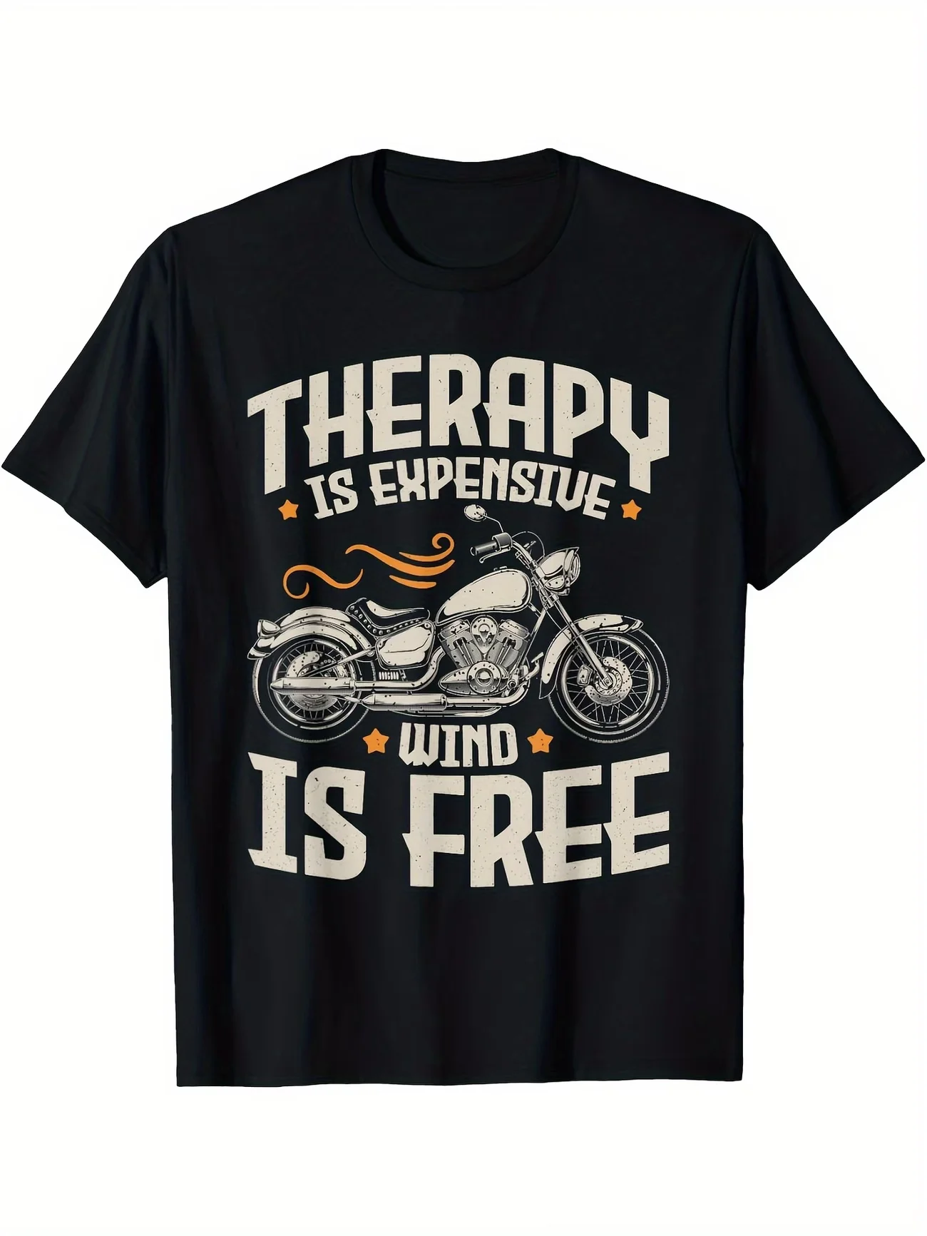 Streetwear Vintage Funny Slogan Therapy is expensive, Wind is free Men's and Women T Shirt Tee Casual Oversize Y2K meme humor