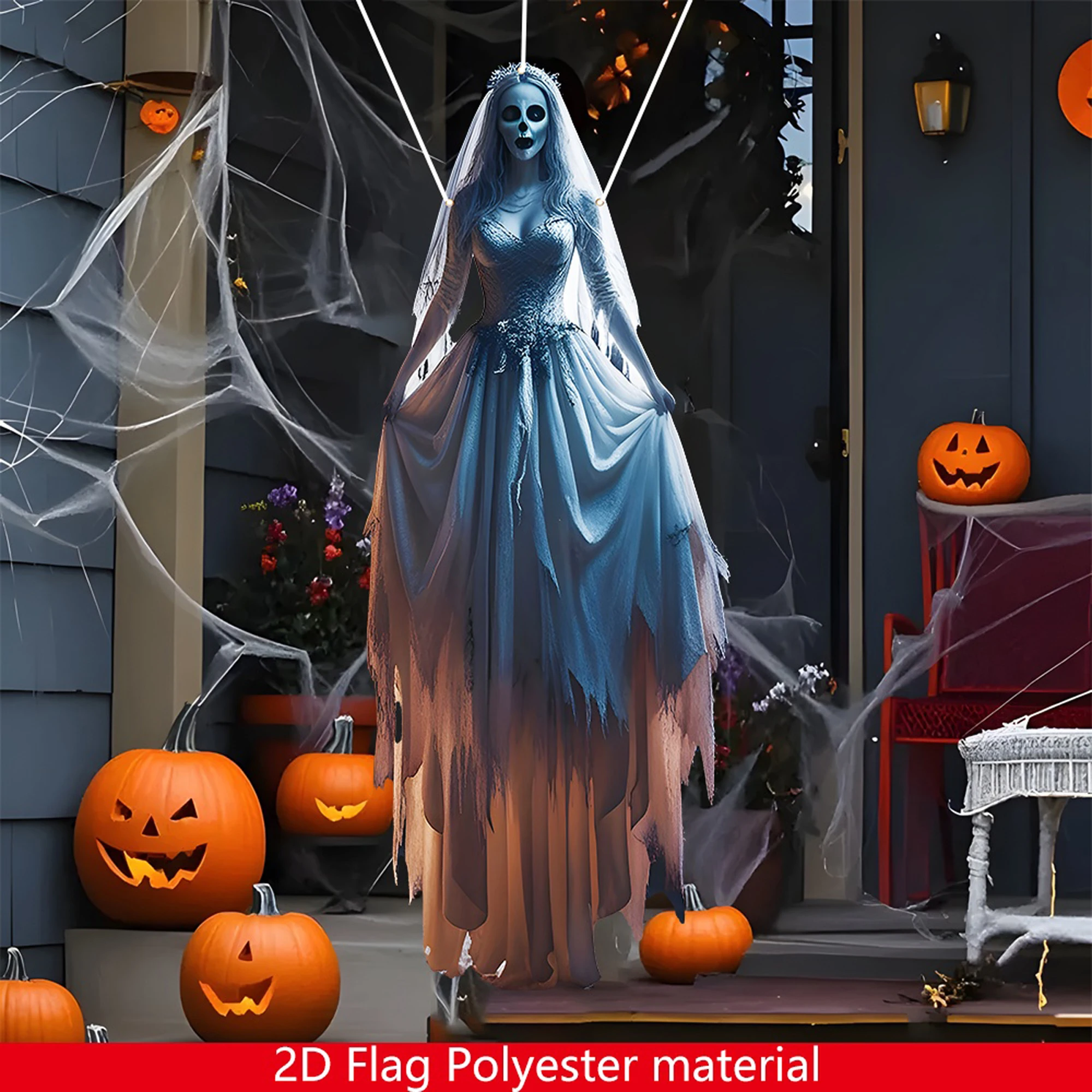 

Halloween Hanging Decorations 2D Pumpkin Jack O Lantern Scarecrow Flag Prop for Home Garden Haunted House Party Decor