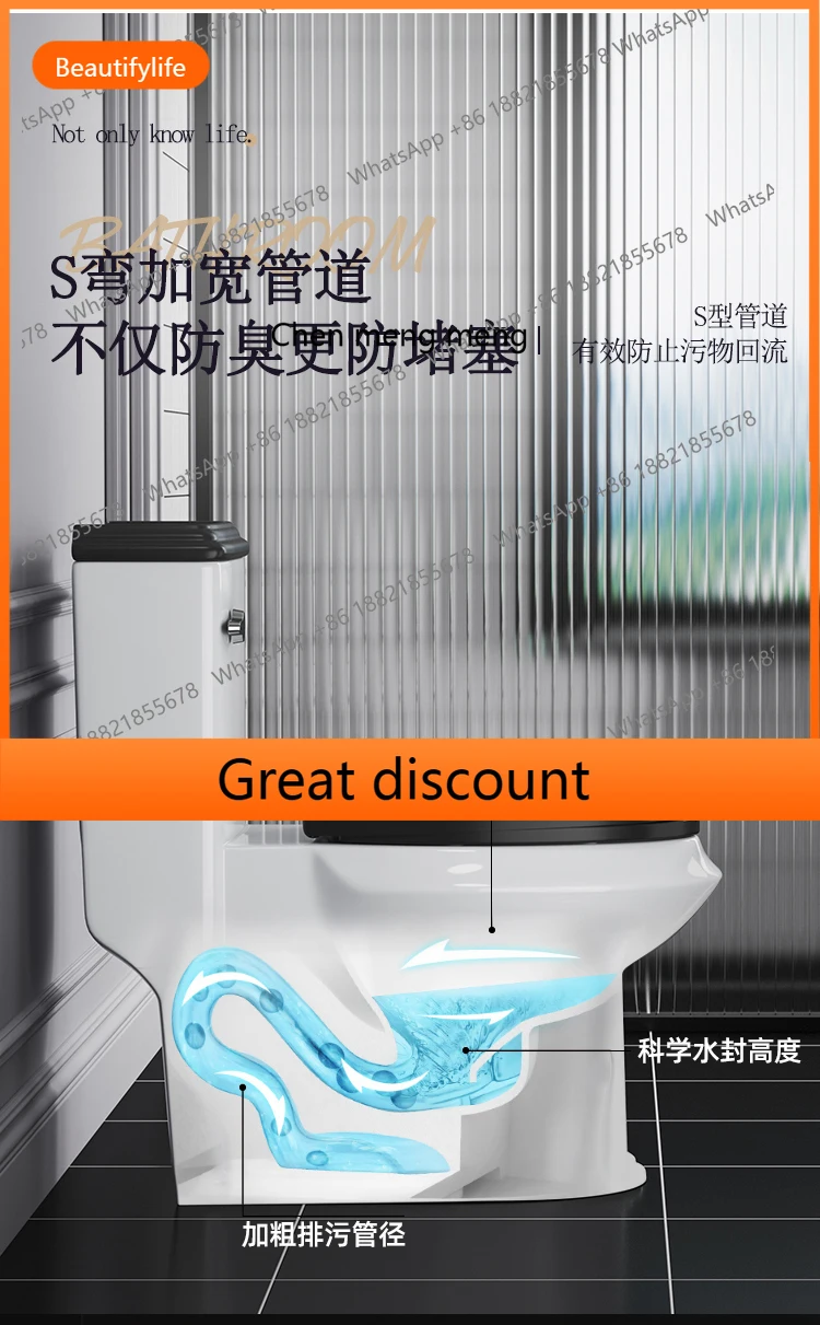 

M53 European retro siphon toilet black home bathroom creative French toilet