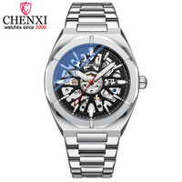 CHENXI Automatic Men's Mechanical Watch Tourbillon Clock Stainless Steel Waterproof Wristwatch Sport Men Top Luxury Watches