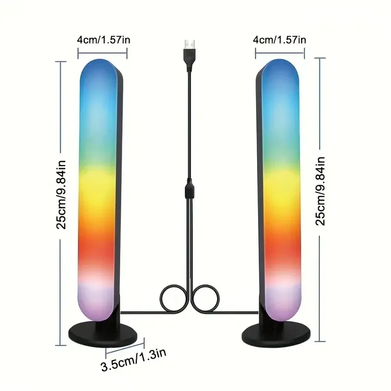 RGB Pickup Light Music Rhythm Lights Smart APP Color Changing Light Bar Desktop Christmas Decoration Atmosphere Light Strips