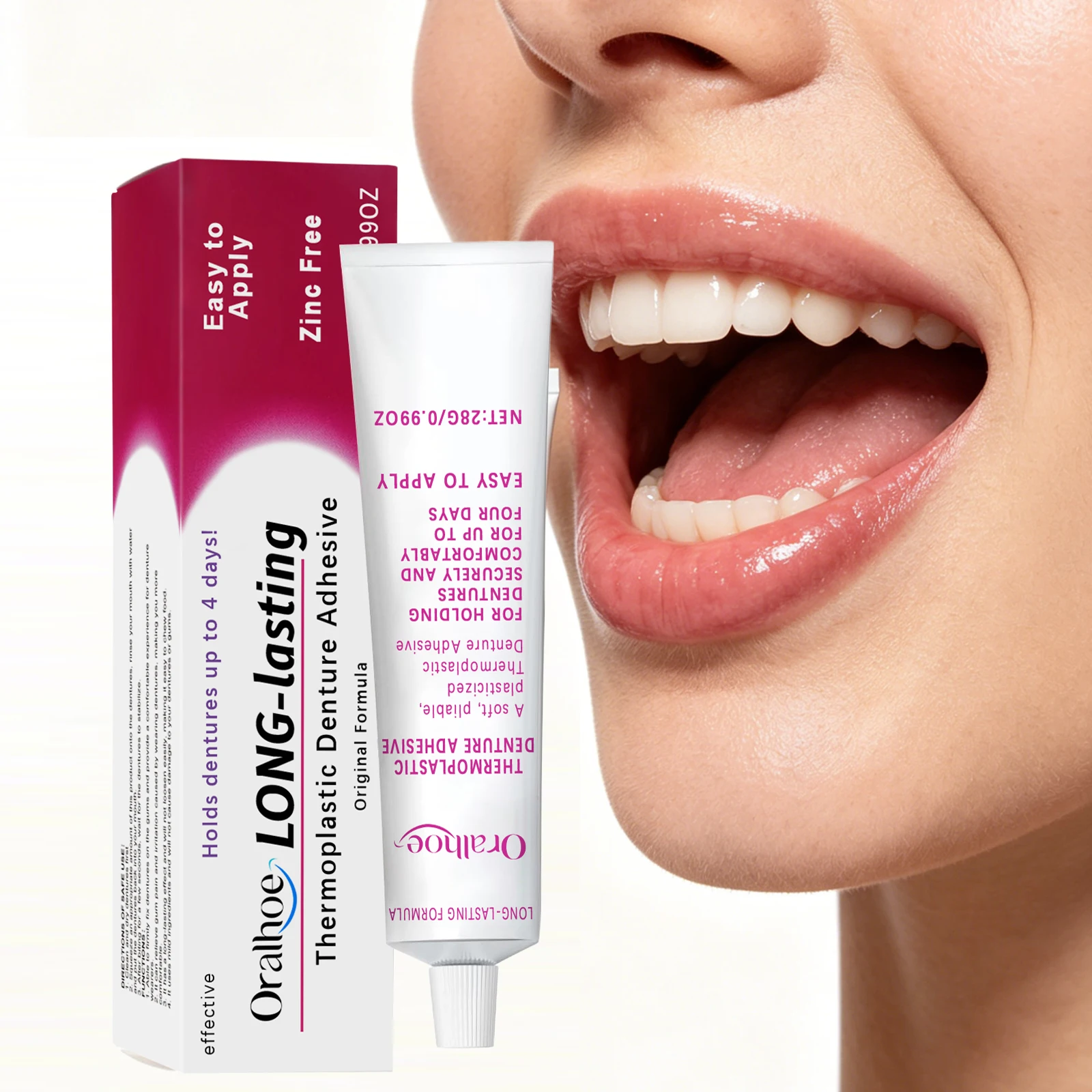 Thermoplastic Denture Adhesive Improve Comfort Denture Reusable Prevent Fake Tooth Loosen Long-Lasting Denture Fixing Adhesive