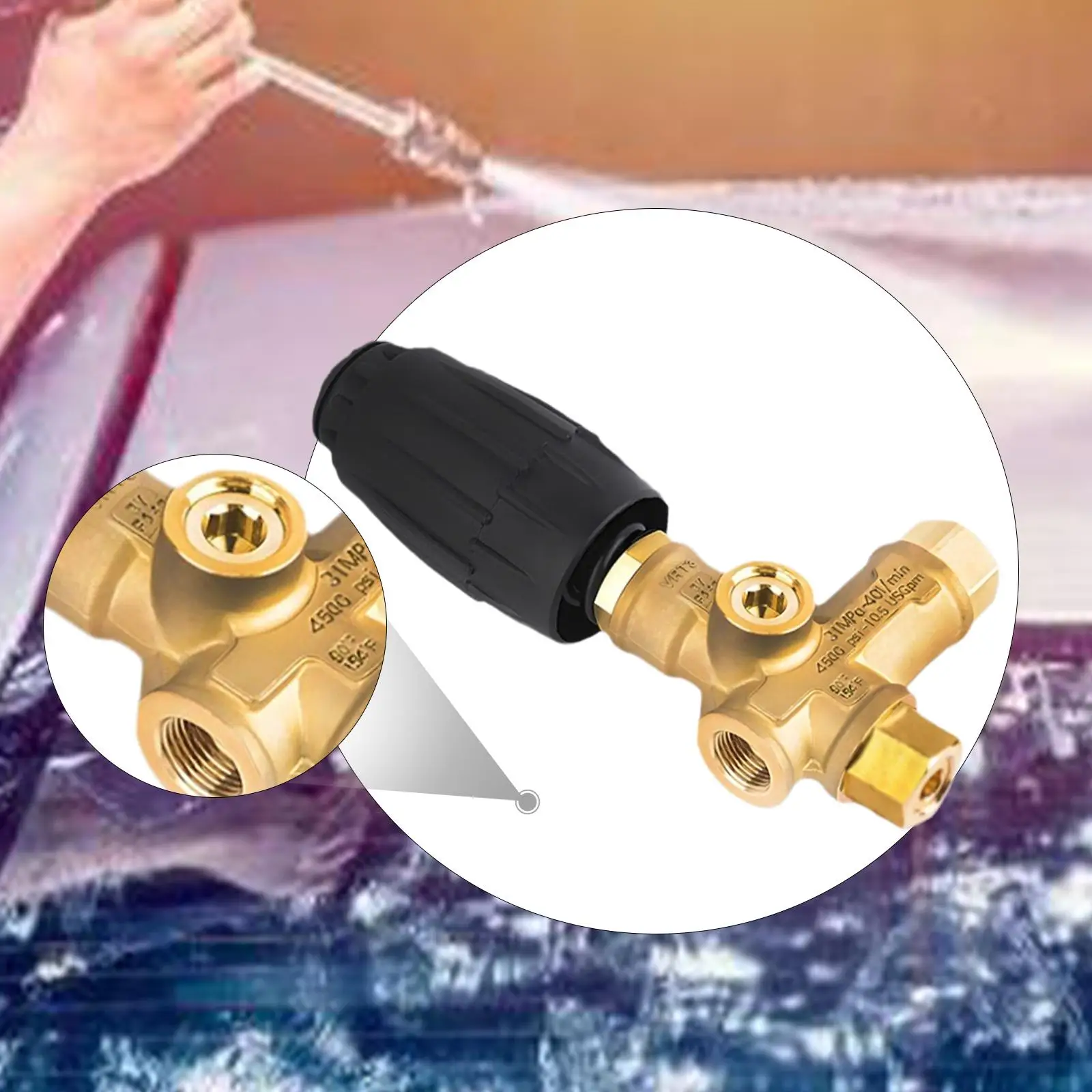 

Vrt 3 Unloader Valve Brass 3/8" Fpt 4500 PSI Regulator Valve Easy to Install
