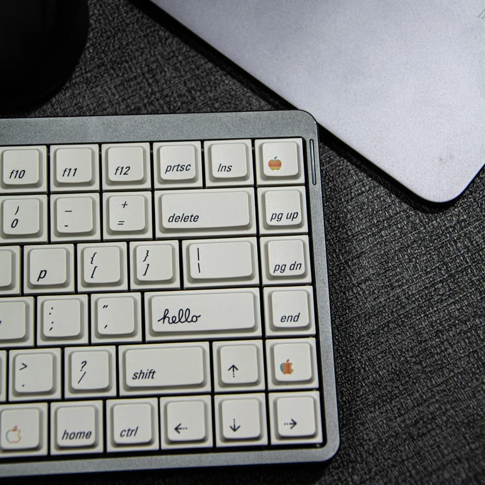 JezailFfunder LCK MAC Style Low Profile Keycaps Set PBT Keyboard Caps Custom Office Gaming Keycap for Mechanical Keyboard 75%