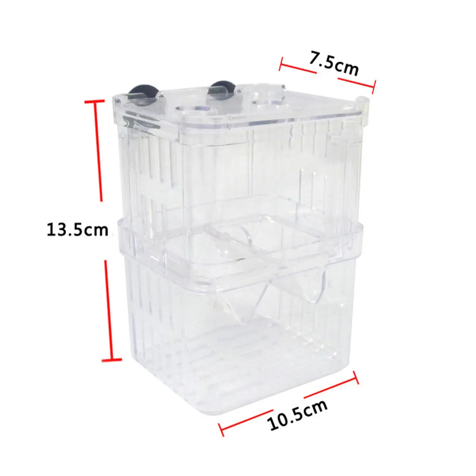 Fish Isolation Breeding Box with 2 Suction Cups Accessory Aquarium Fish Breeder Box for Shrimp Clownfish Baby Fish Guppy