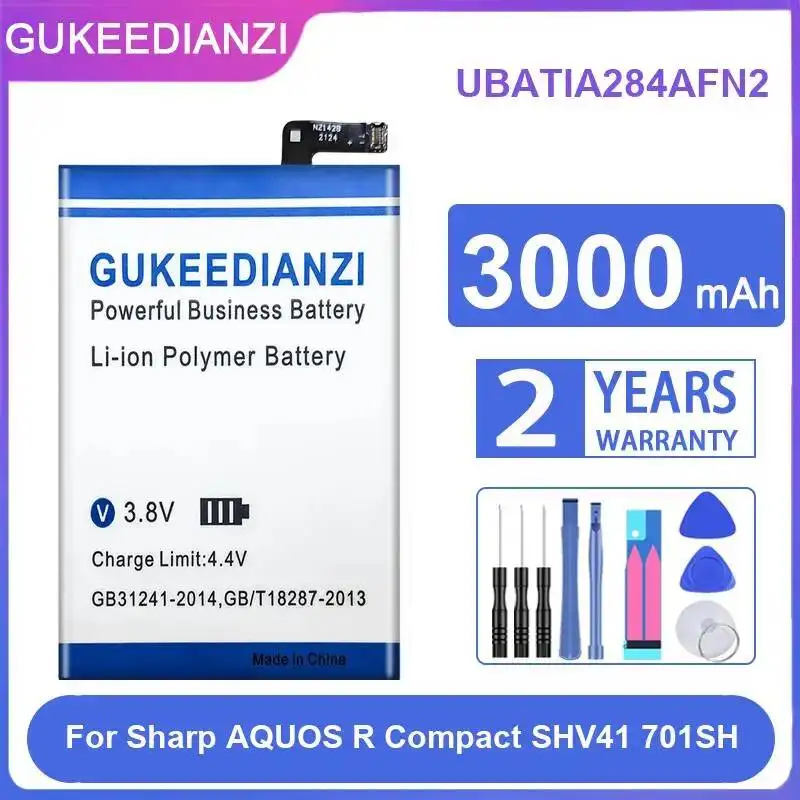 

Аккумулятор UBATIA284AFN2 для мобильного телефона Sharp Aquos R Compact SHV41 701SH, 3000 мАч, быстрая зарядка