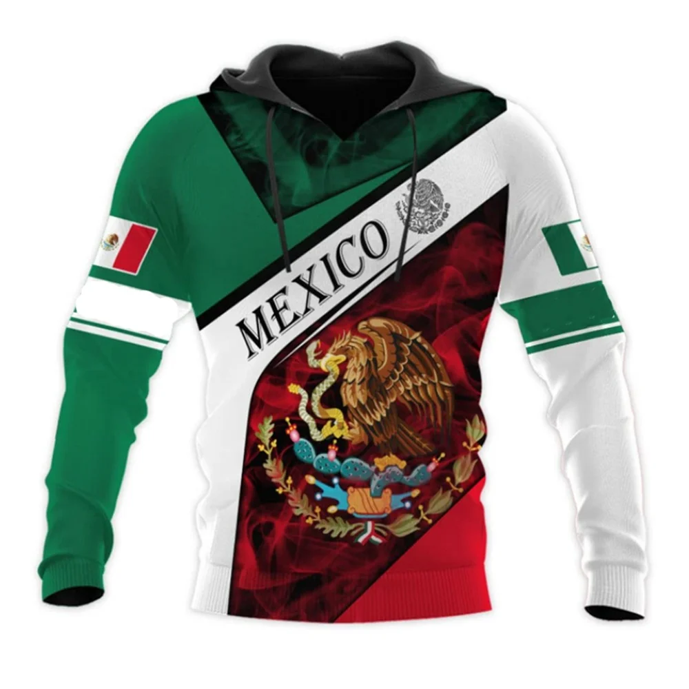 

Mexico National Emblem Flag 3D Print Autumn Men Autumn Hoodie Casual Oversized Pullover Popular Sweatshirt Fashion Men Clothing