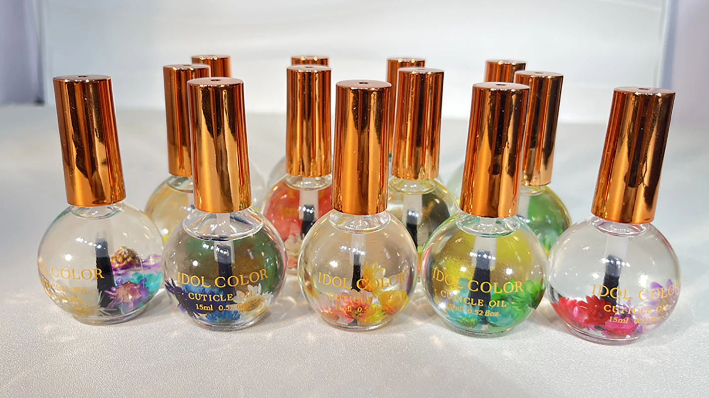 زيت هامش الأظافر على الطراز الياباني من IDOL COLOR وزيت واقي للأظافر، مكمل فيتامينات ويمنع البشرة، 0.51 أونصة سائلة