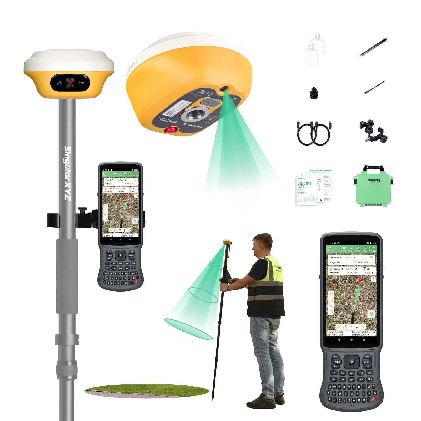 SingularXYZ L1 AR RTK Receiver With Technical Support 1 Year Warranty Professional GNSS Survey Equipment For Global Users