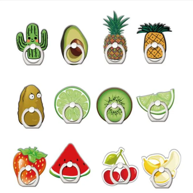 

Летний держатель для мобильного телефона с фруктами, металлический держатель для кольца на палец, мультяшный держатель для телефона, подставка для телефона, поддержка Iphone 16, все телефоны