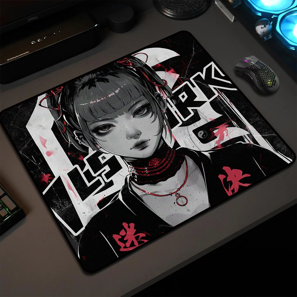 Rode Akari E-Sports Professionele Gaming Muismat 45*40 cm Anime Muismat Premium Antislip Gamer computer Muis Mat Toetsenbord Mat