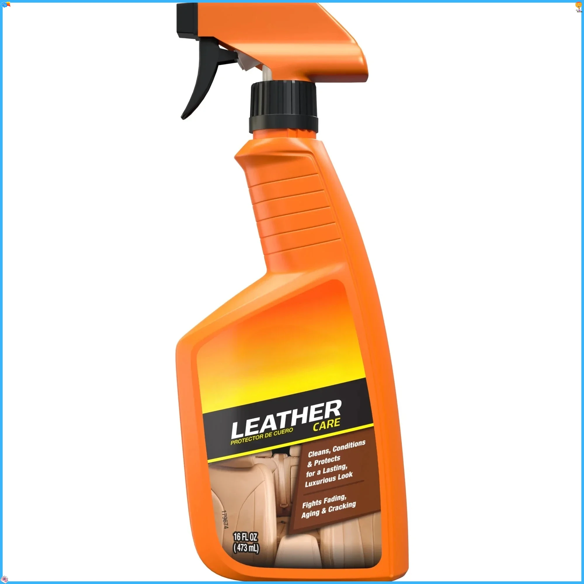 

Спрей для чистки автомобильной кожи — 16 унций быстрого действия, для сидений и обивки