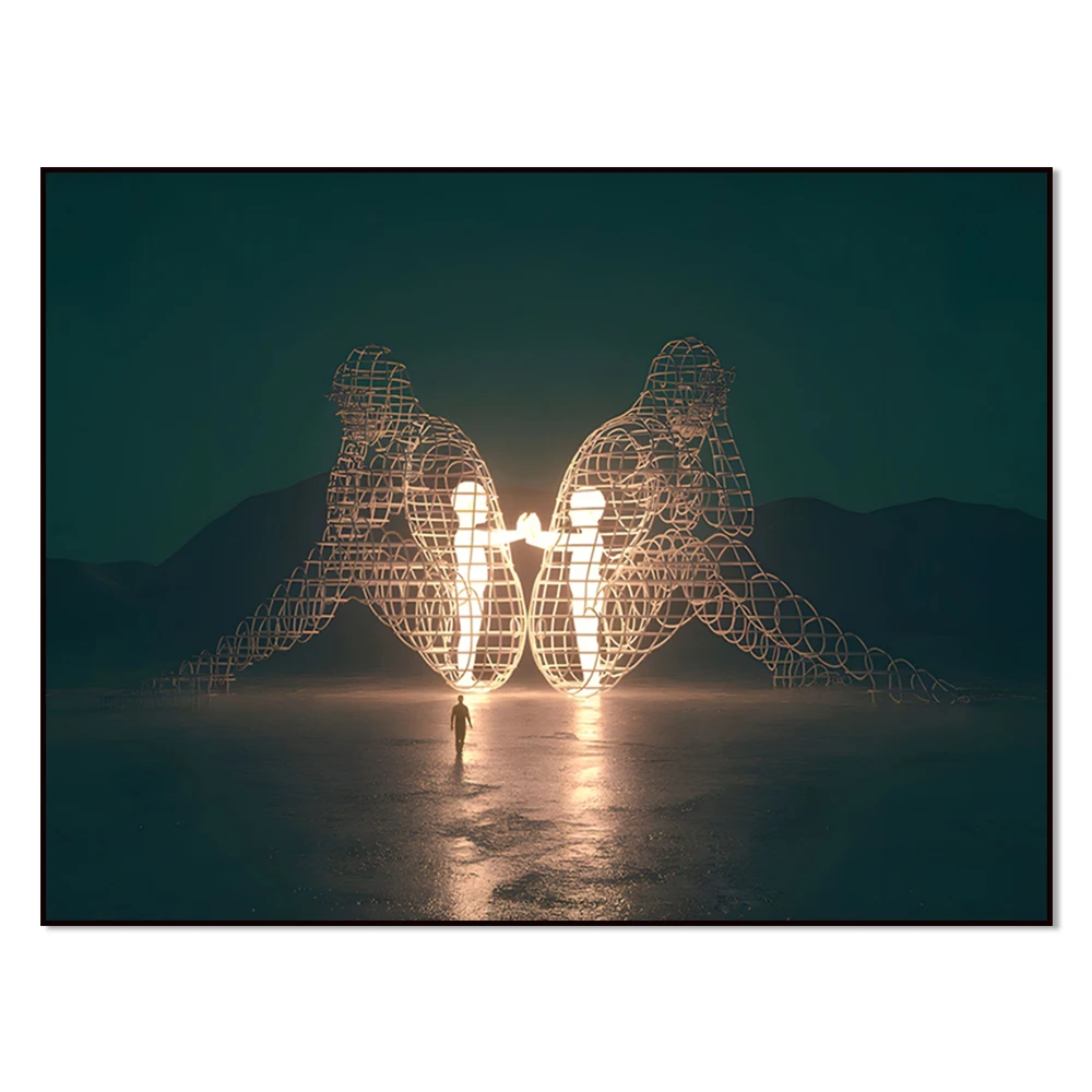 Burning Man Day Children's Sculpture Wall Art Powerful 