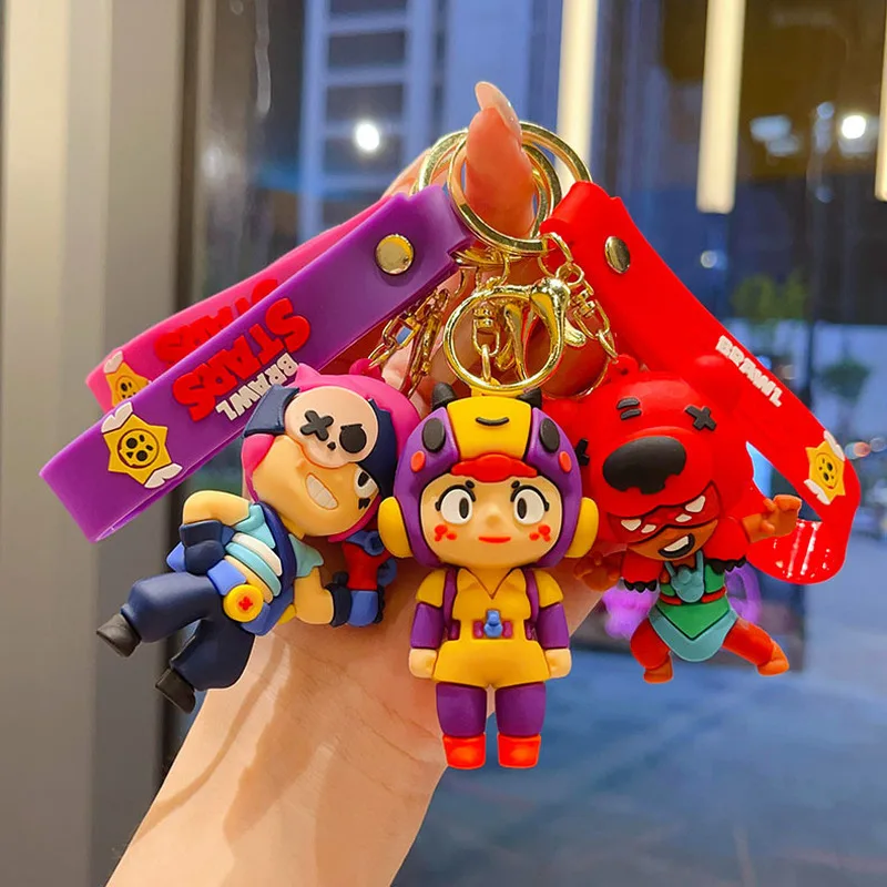 Creative Classic Game Anime Mobile Wilderness Brawl Cartoon Star Doll Cute Keychain Pendant Backpack Car Pendant Accessories