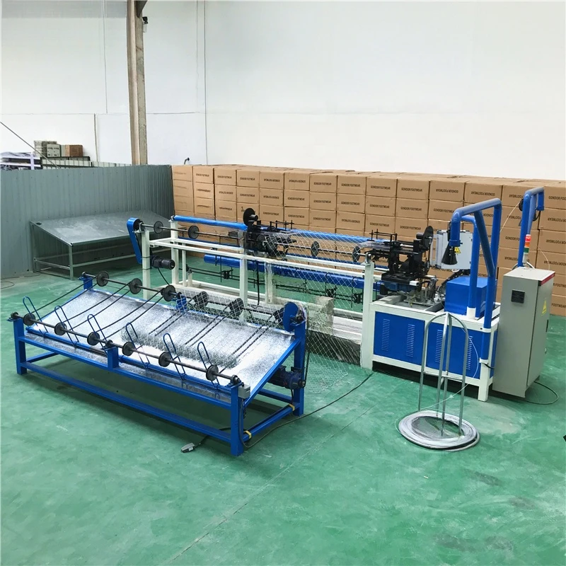 High Quality Factory Price Automatic Chain Link Fence Making Machine Diamond Mesh Knitting Machine Galvanized Wire Motor Bearing