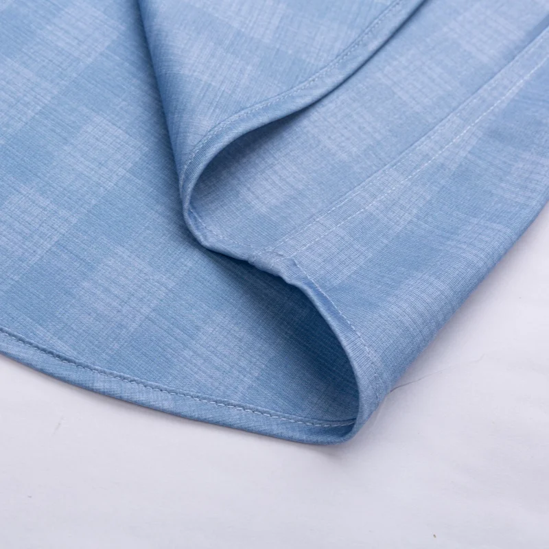 Classic Striped Plaid Shirts Men Long Sleeve 4XL Micro Elasticity Work white Men Shirts Long Sleeve Slim Fit 3XL Anti-wrinkle