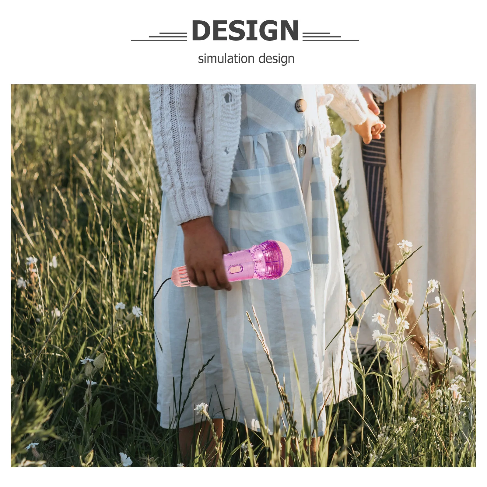 

2Pcs Lightweight Echo Microphone Children Pretend Play Singing Stage Performance Party Favor Educational Musical Instrument Prop