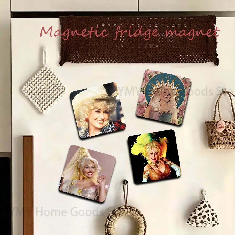 Great Singer D-Dolly P-Parton Fridge Magnetic Magnet PVC Memorial Decor for Family Friends Students Adults