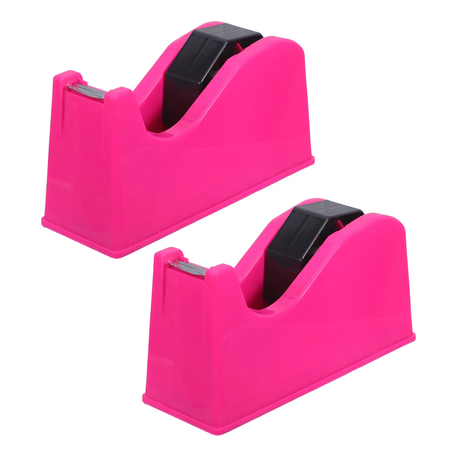 2pcs-desktop-tape-dispenser-office-school-craft-dual-use-precise-cutter-non-slip-base-adhesive-masking-tape-roll-holder