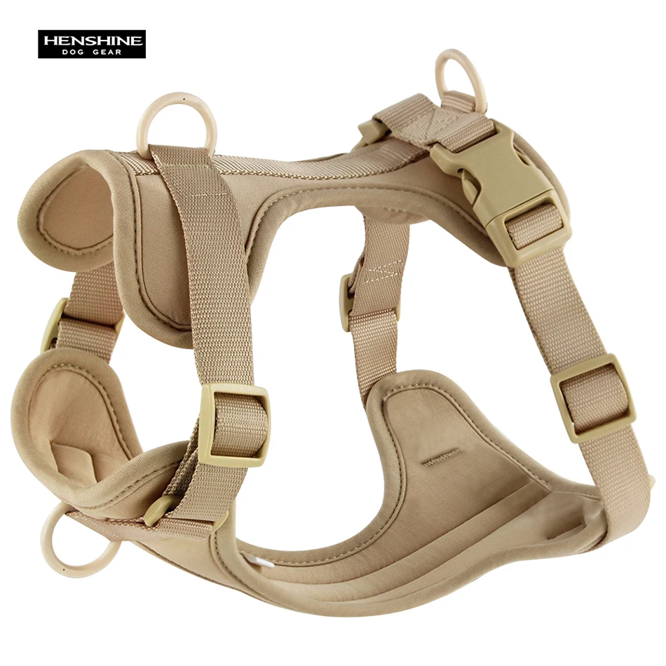 Double Dog Leash With Breathable Pvc Harness And Adjustable Collar_voghion.com