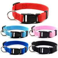 Pet Dog Collar Nylon Adjustable Clip Buckle Dog Collars Head Collars Size S/M/L/XL Puppy Large Dropshipping