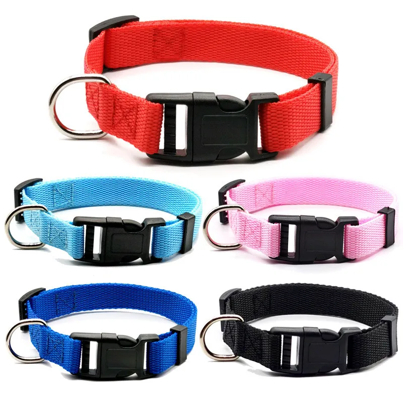 Pet Dog Collar Nylon Adjustable Clip Buckle Dog Collars Head Collars Size S/M/L/XL Puppy Large Dropshipping