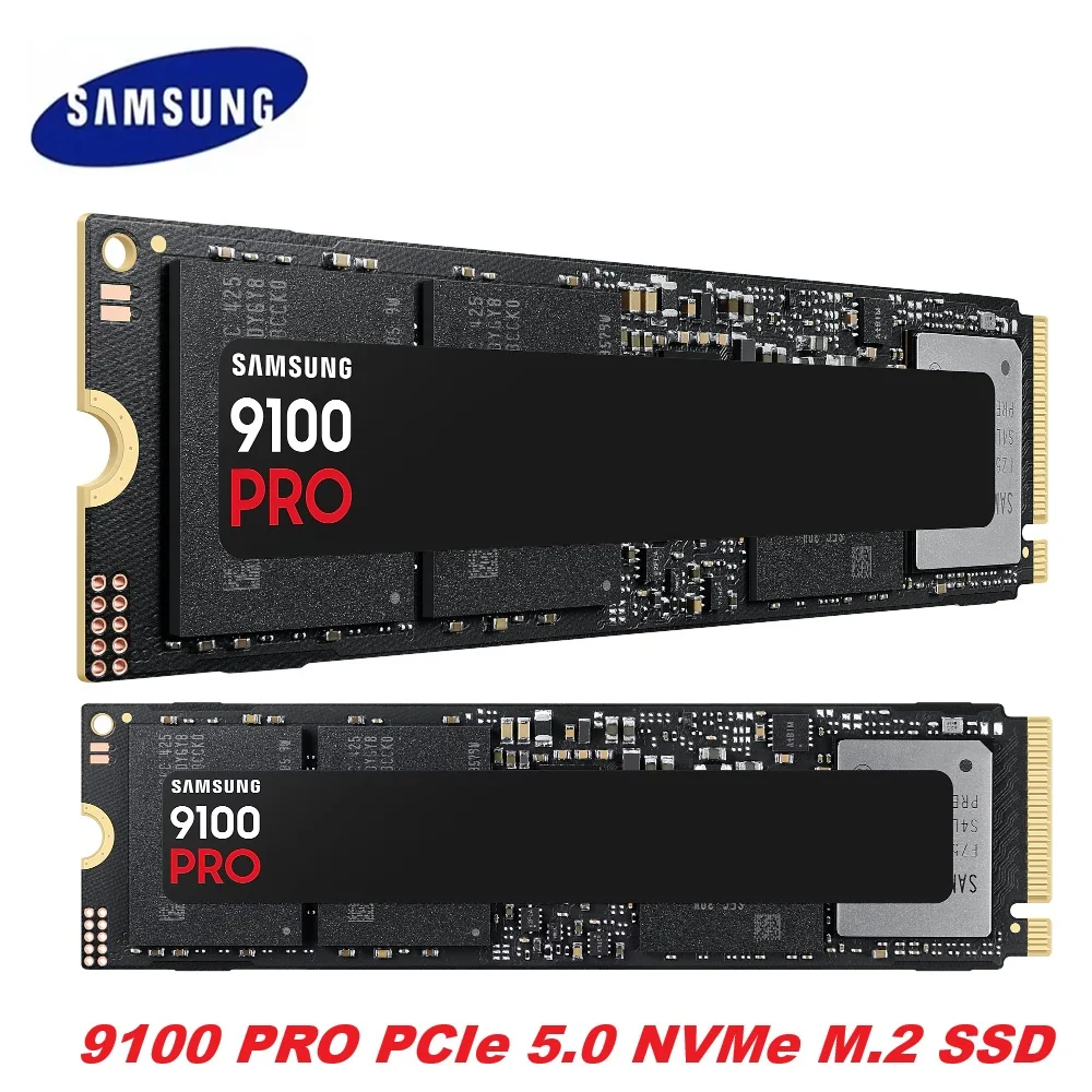 Original SAMSUNG 9100 Pro 1TB 2TB 4TB Internal Solid State Drive M.2 2280 PCIe5.0X4 NVMe SSD for AI Computing Gaming Workstation