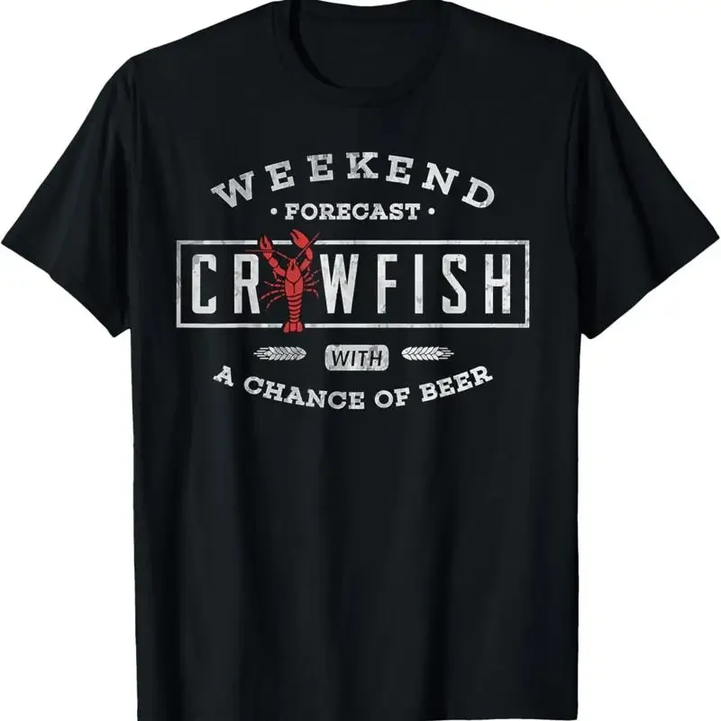 Crawfish Boil Shirt Weekend Forecast Cajun and Beer Party T-Shirt