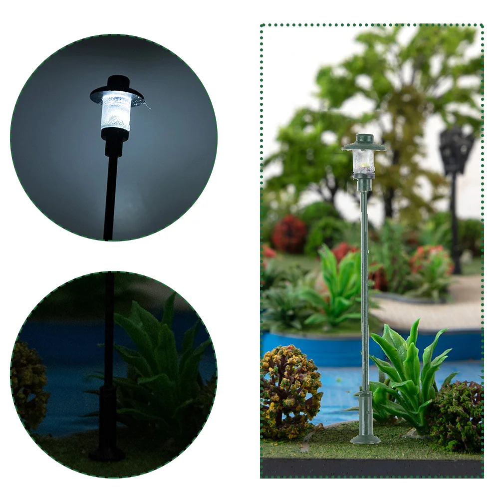 Luz de rua modelo micro paisagem decoração do jardim ao ar livre luzes de fadas preto aço inoxidável mais abs criança