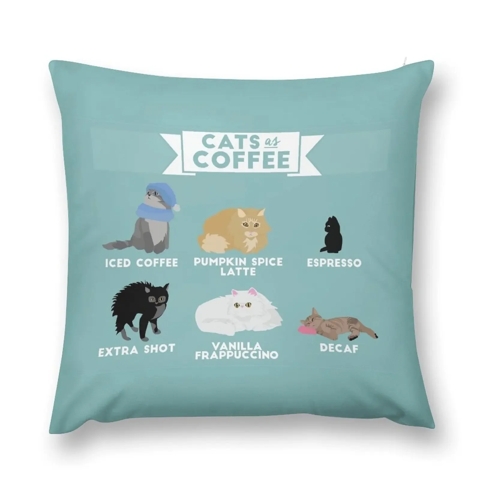 

Cats As Coffee Throw Pillow Luxury Pillow Case home decor items Decorative Cushion Decorative Cushion Cover pillow