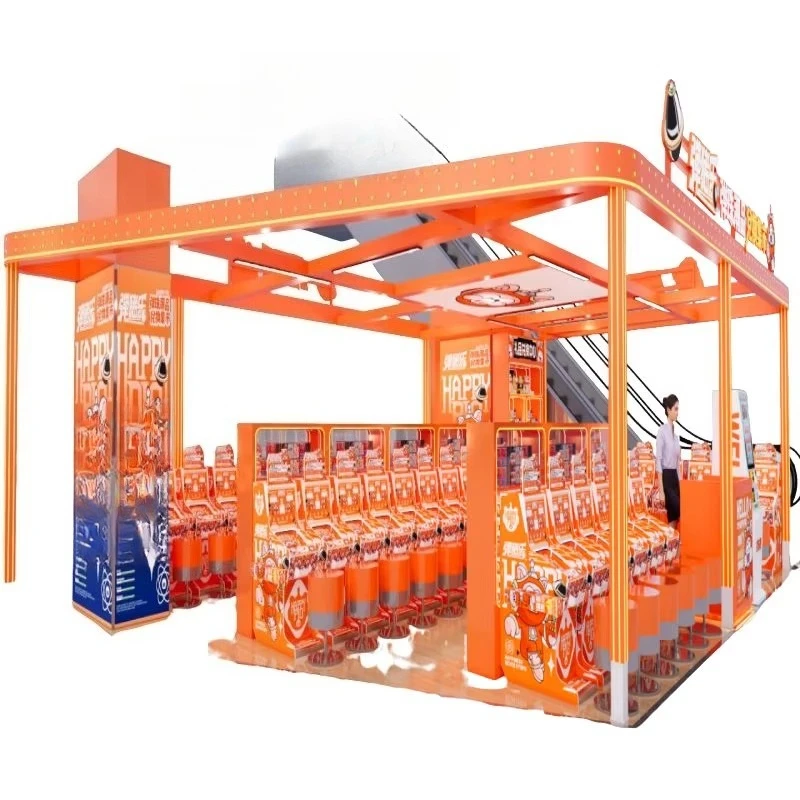 2026 New Custom Processor Shopping Mall Multi-path Point Pinball Machine Display Cabinet Amusement Park Glass Showcase LED Lit