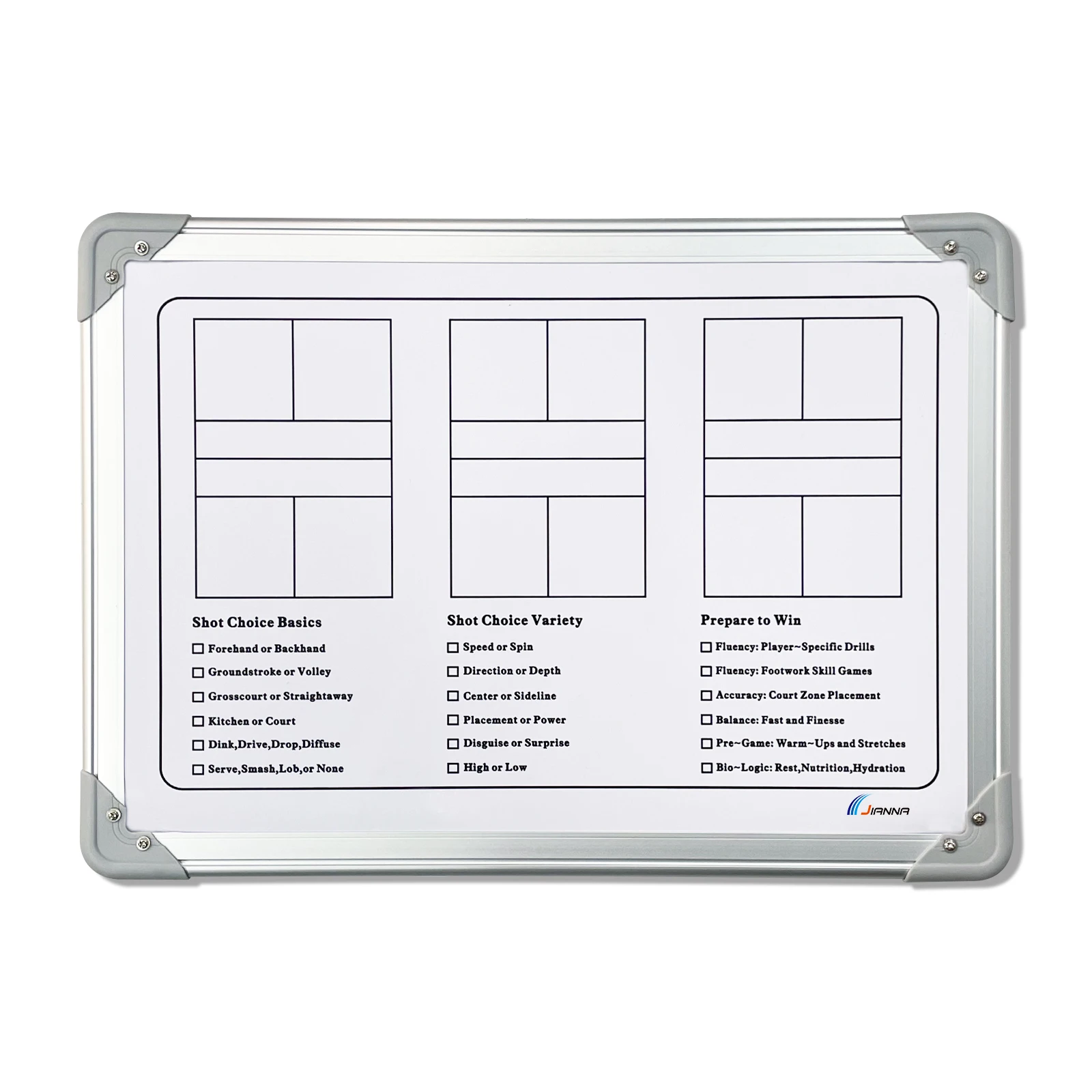 Picture 6: Handheld Double-sided Magnetic Pickleball Tactical Board (45×32cm) - Wipeable Surface for Coach Match & Training Drills