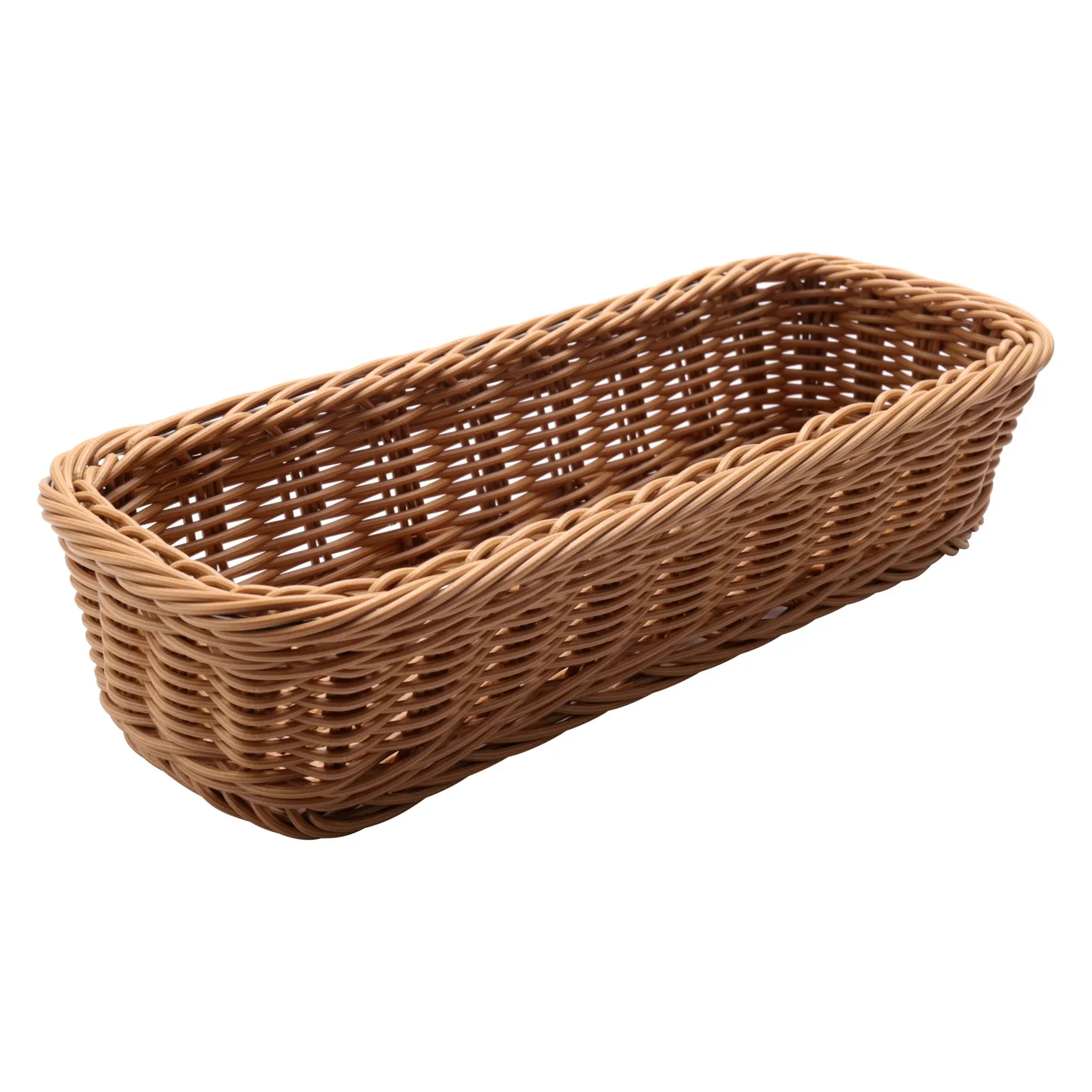 Mir de rangement pour couverts de bureau, panier tissé, boîte de rangement pour ustensiles de restaurant, vidange, marron