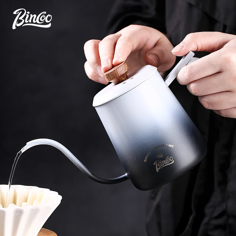 Bincoo-Hand Brewing Pot, Portable Coffee Pot, Long Mouth, Narrow Mouth, Stainless Steel, Hanging Ear, Water Injection