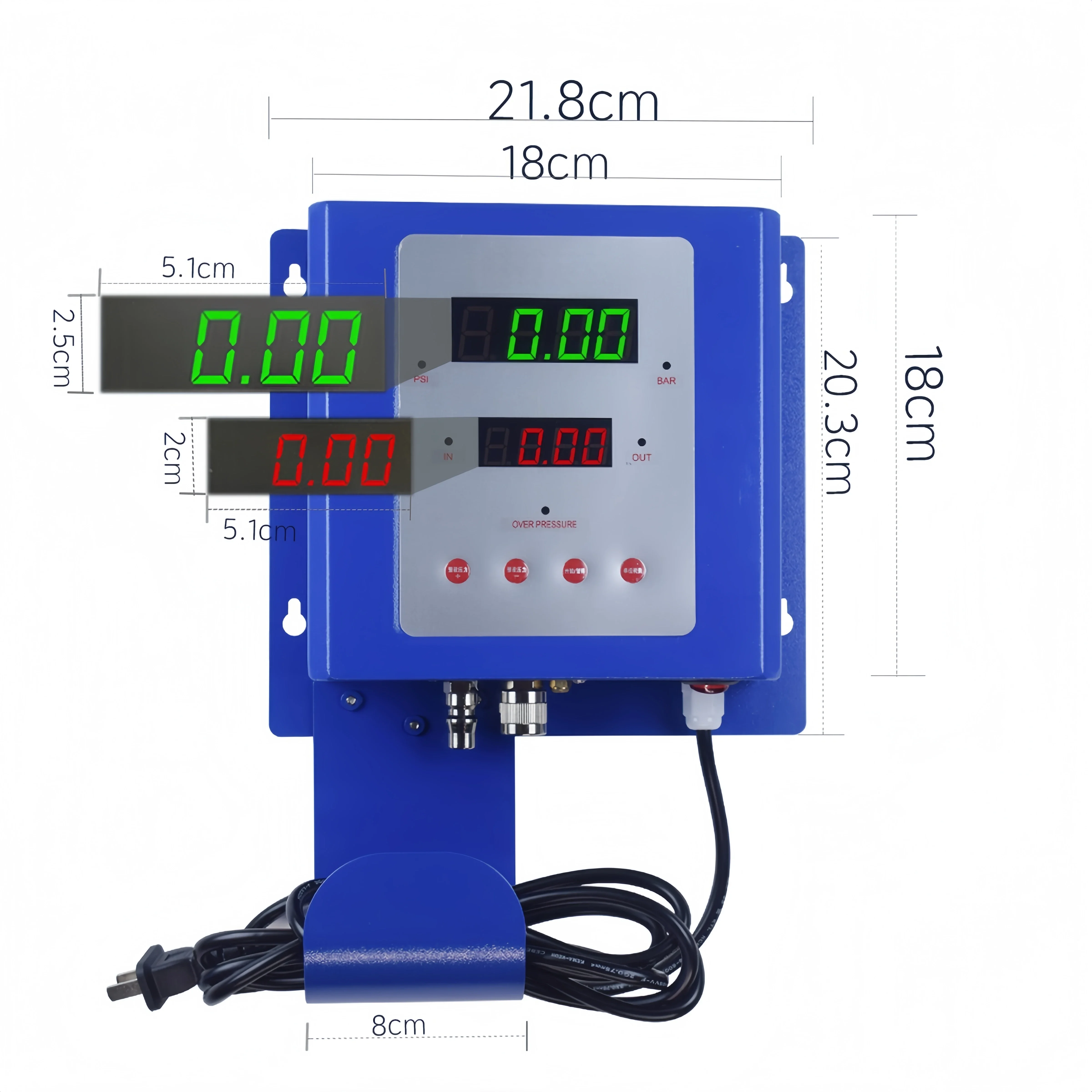 High Precision LED Digital Automatic Tire Inflation Machine Rapid Preset Wall Mounted Tyre Air Pump Garage Tire Inflators